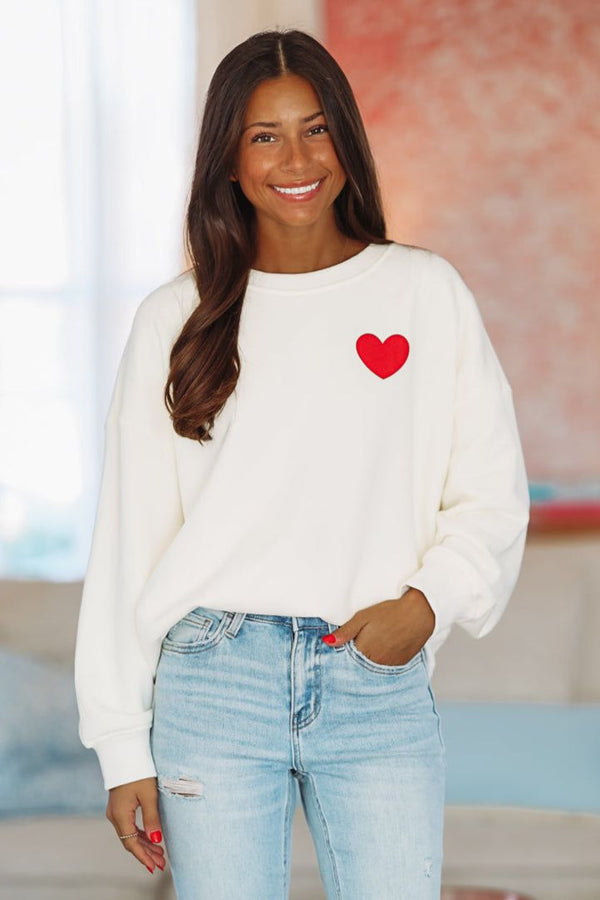 True Love Sweatshirt - Cream-HAZEL & OLIVE-XSmall-