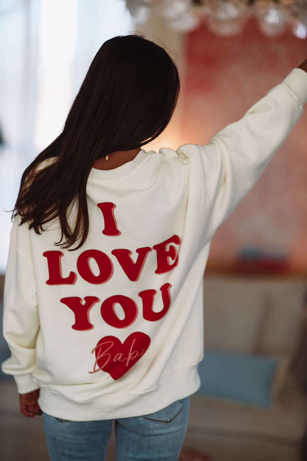【treat urself】Treat LOVE sweat Treat Ürself bijou sweat hoodie