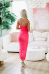 Truly Hot Midi Dress - Hot Pink-HAZEL & OLIVE-Small-