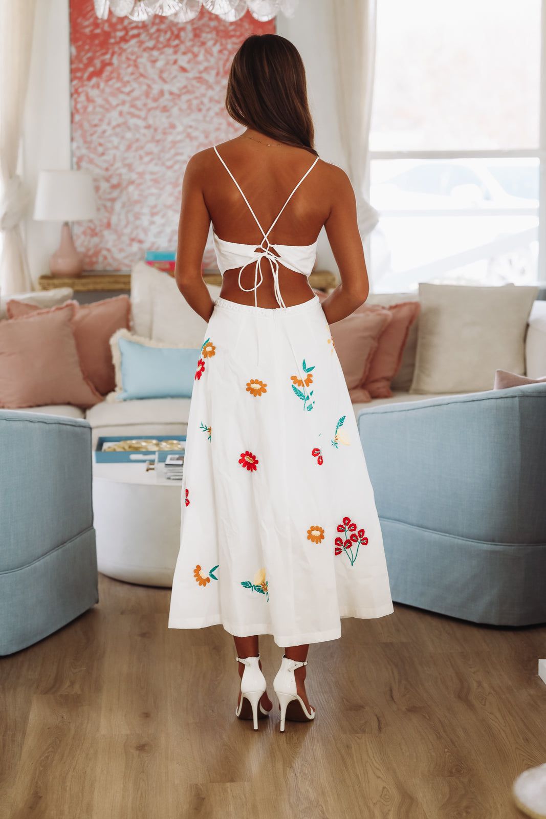 Tulip Tango Midi Dress - White (FINAL SALE) Hazel & Olive Tulip Tango Midi Dress - White (FINAL SALE) Hazel & Olive