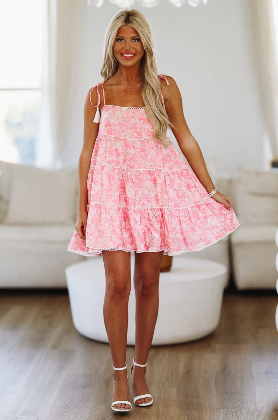 HAZEL & OLIVE Twinkle Pink Mini Dress - Pink