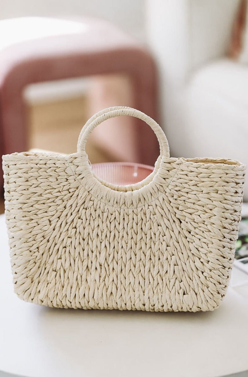 Vacation Ready Tote Bag - Cream-HAZEL & OLIVE-