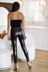 Vegan Leather Leggings - Black-HAZEL & OLIVE-Small-