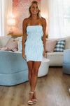 HAZEL & OLIVE VID10968 Wish For This Mini Dress - Blue