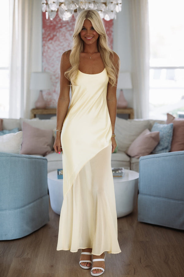 Hazel & Olive VID51689 Glow Getter Maxi Dress - Yellow