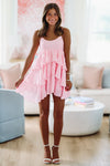 One of These Nights Mini Dress - Baby Pink-Hazel & Olive VID51866-Small-