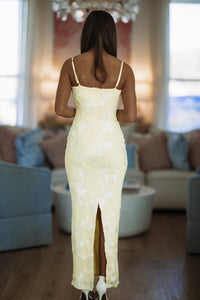 Hazel & Olive VID51965 Amazing Night Maxi Dress - Yellow