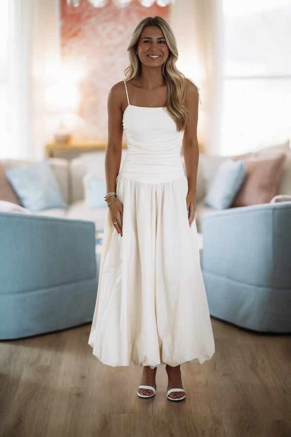 Hazel & Olive VID53198 Lingering Love Maxi Dress - Cream