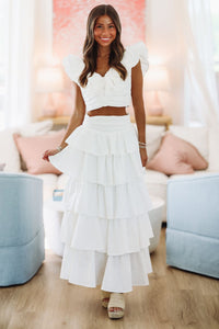 Lemon Zest Maxi Skirt - White-HAZEL & OLIVE VIS51700-Small-