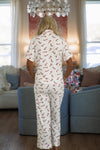 Hazel & Olive W294 Candy Cane Nights Pajama Pants - White and Red