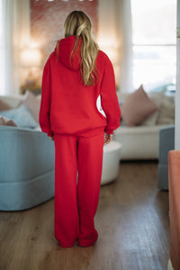 Hazel & Olive W300DPRD/1 Heartfelt Hoodie by Happy Camper  - Red