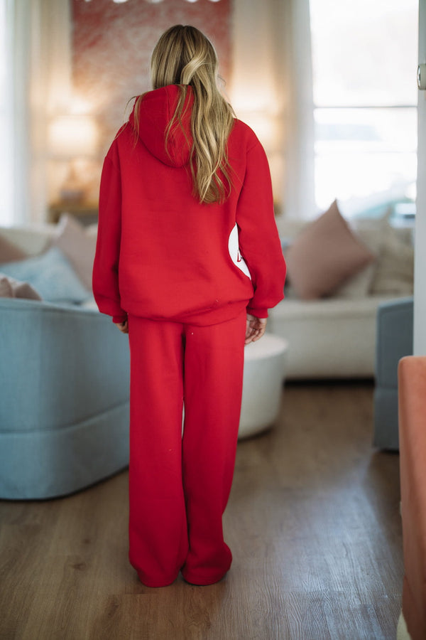 Hazel & Olive W300DPRD/1 Heartfelt Hoodie by Happy Camper  - Red