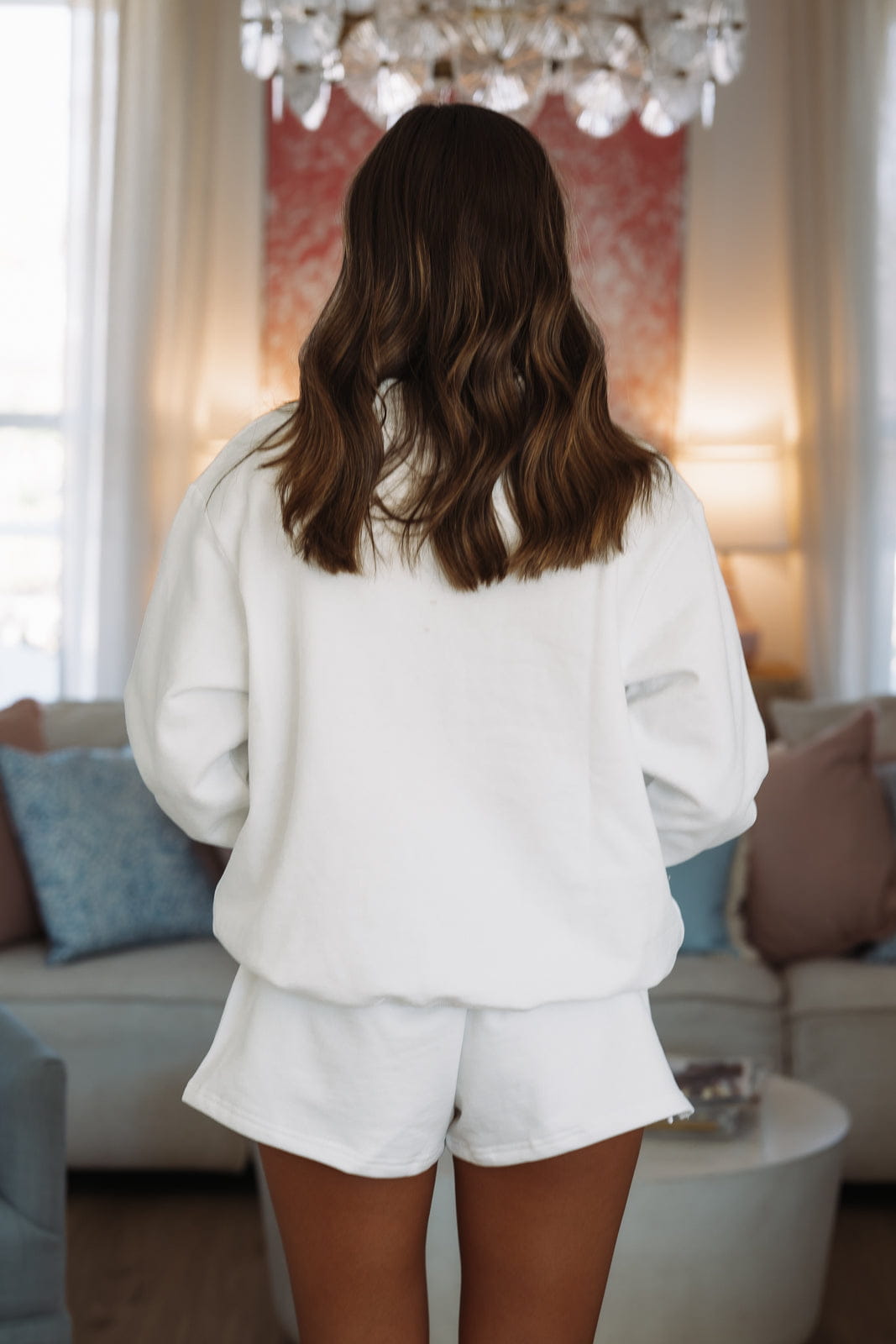 Hazel & Olive W79 H&O Sweat Shorts - White