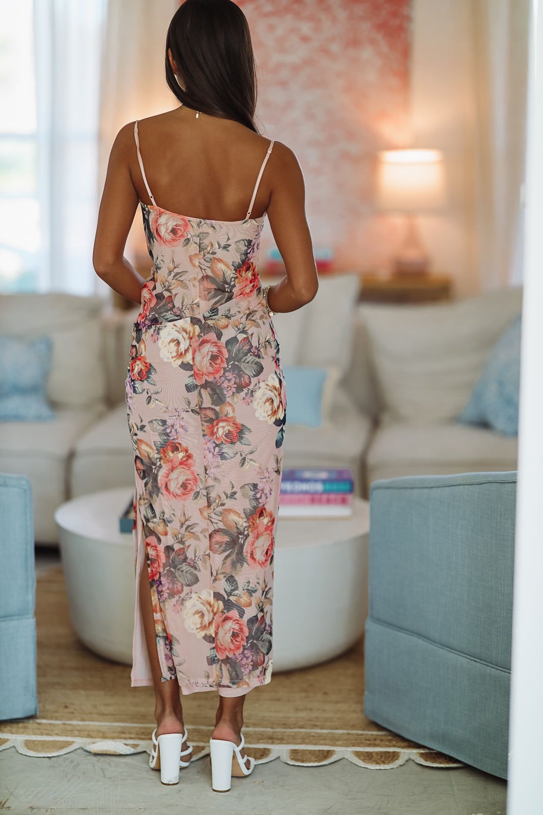 Waltz in the Garden Maxi Dress - Light Pink-HAZEL & OLIVE 2409/19LDX-Small-