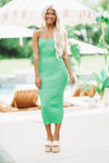 HAZEL & OLIVE Weekend in Miami Midi Dress - Green