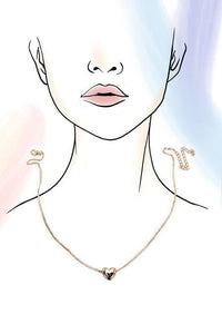 Whimsy Love Necklace - Gold-HAZEL & OLIVE-