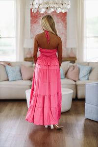 Whisk Me Away Maxi Gown Dress - Pink-HAZEL & OLIVE-Small-
