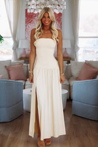 Worldly Romance Maxi Dress - Cream Yellow-HAZEL & OLIVE-XXSmall-