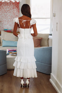 Your Beauty Midi Dress - White-HAZEL & OLIVE MD5518A-Small-