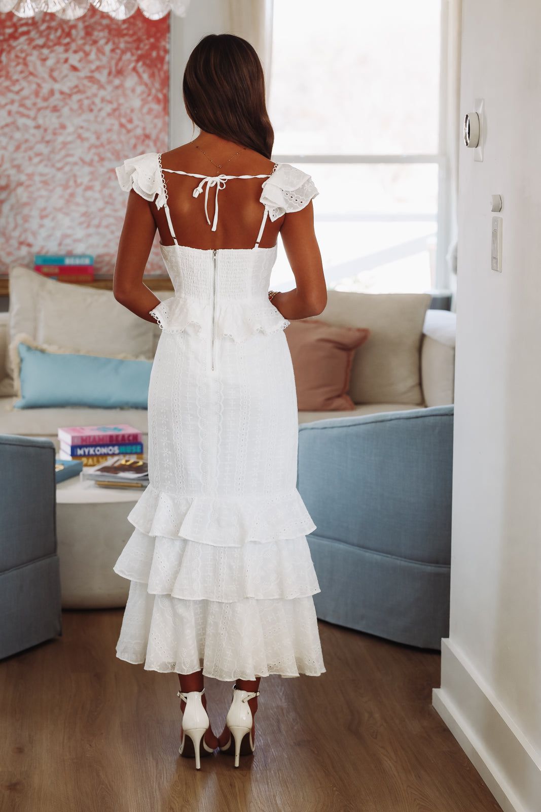 Your Beauty Midi Dress - White-HAZEL & OLIVE MD5518A-Small-