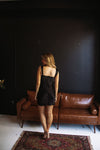 HAZEL & OLIVE Your Embrace Satin and Lace Mini Dress - Black