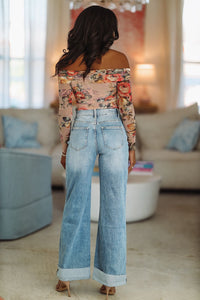 Zoya High Rise Jeans - Medium Wash-HAZEL & OLIVE-Small-