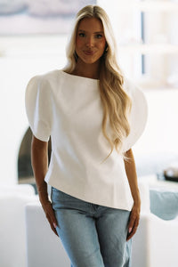 ILT7378 Off the Record Top - Off White