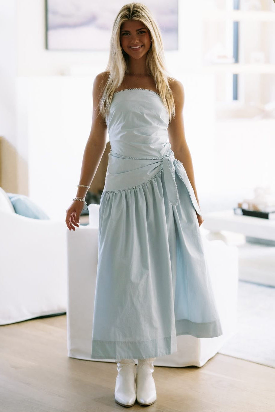 LD1609 Picture of Romance Midi Dress - Dusty Blue