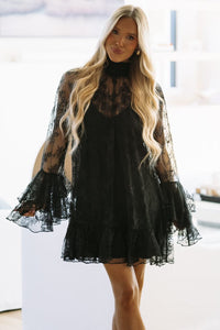 LD1660 Late Checkout Mini Dress - Black