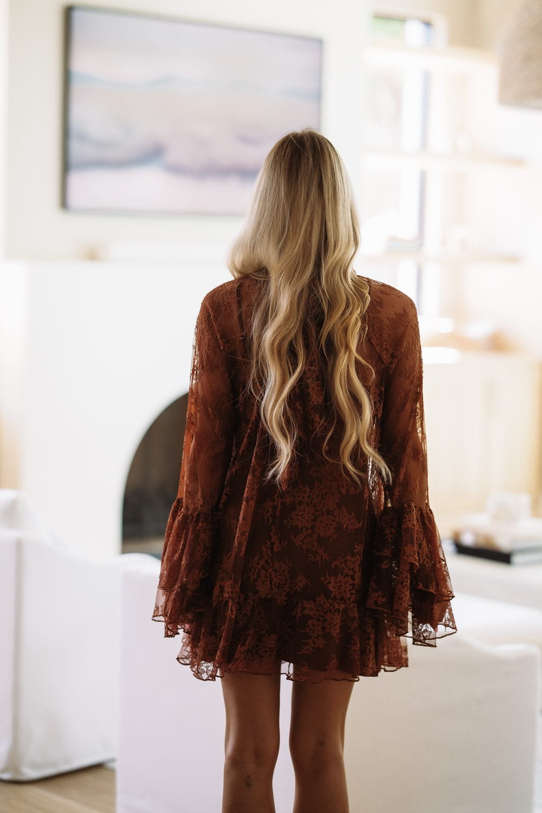LD1660 Late Checkout Mini Dress - Brown