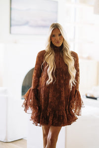 LD1660 Late Checkout Mini Dress - Brown