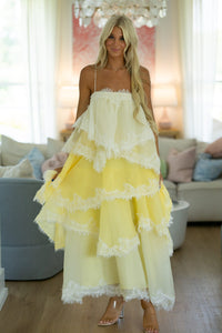 LD1849 Love Letters Maxi Dress - Yellow