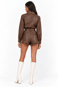 MR4404 Shopping Date Romper - Brown