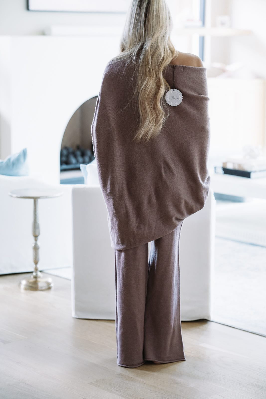 TPS32222-Elowen Elevated Ease Top and Pants Set - Mocha