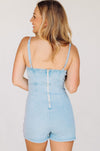 Blue Jean Baby Light Denim Romper Dress - Light Blue-HAZEL & OLIVE-Small-