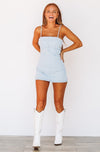 Blue Jean Baby Light Denim Romper Dress - Light Blue-HAZEL & OLIVE-Small-
