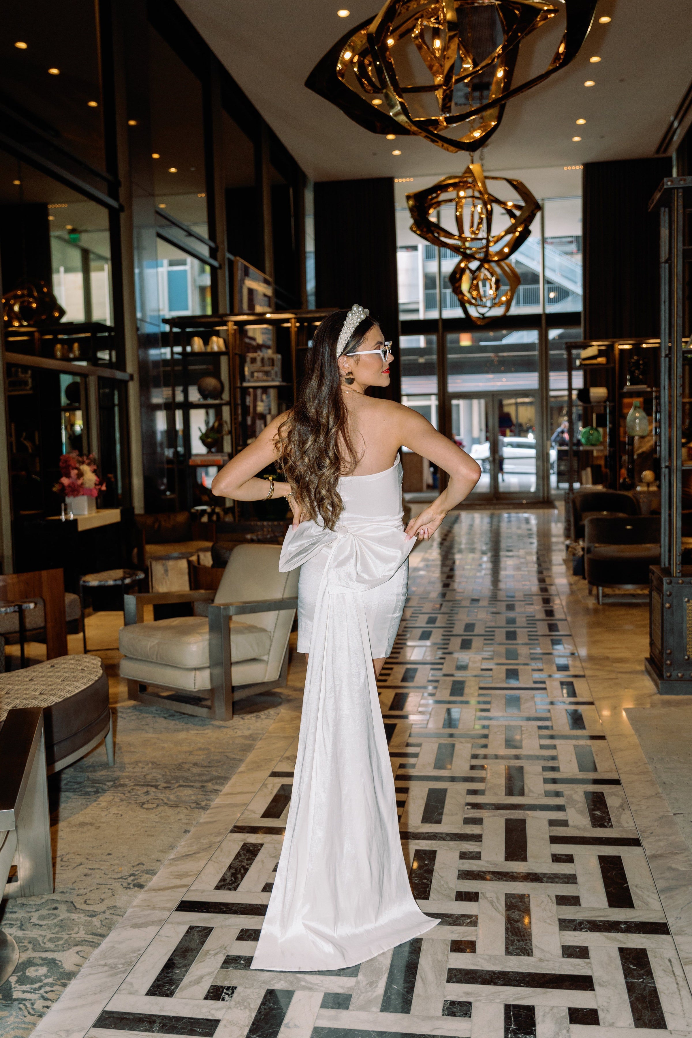 Bowtiful Bride Dress - White Hazel & Olive Bowtiful Bride Dress - White Hazel & Olive