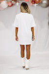Hazel & Olive Pop Fizz Clink Graphic Tee/Dress - White