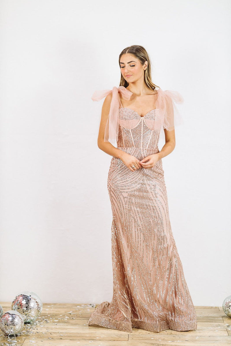 The Golden Hour Evening Gown Dress - Rose Gold, 4 | Hazel and Olive | Boutique Fashion The Golden Hour Evening Gown Dress - Rose Gold, 4 | Hazel and Olive | Boutique Fashion