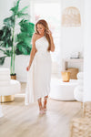 HAZEL & OLIVE What Dreams Are Made of Maxi Dress - Pearl Ivory
